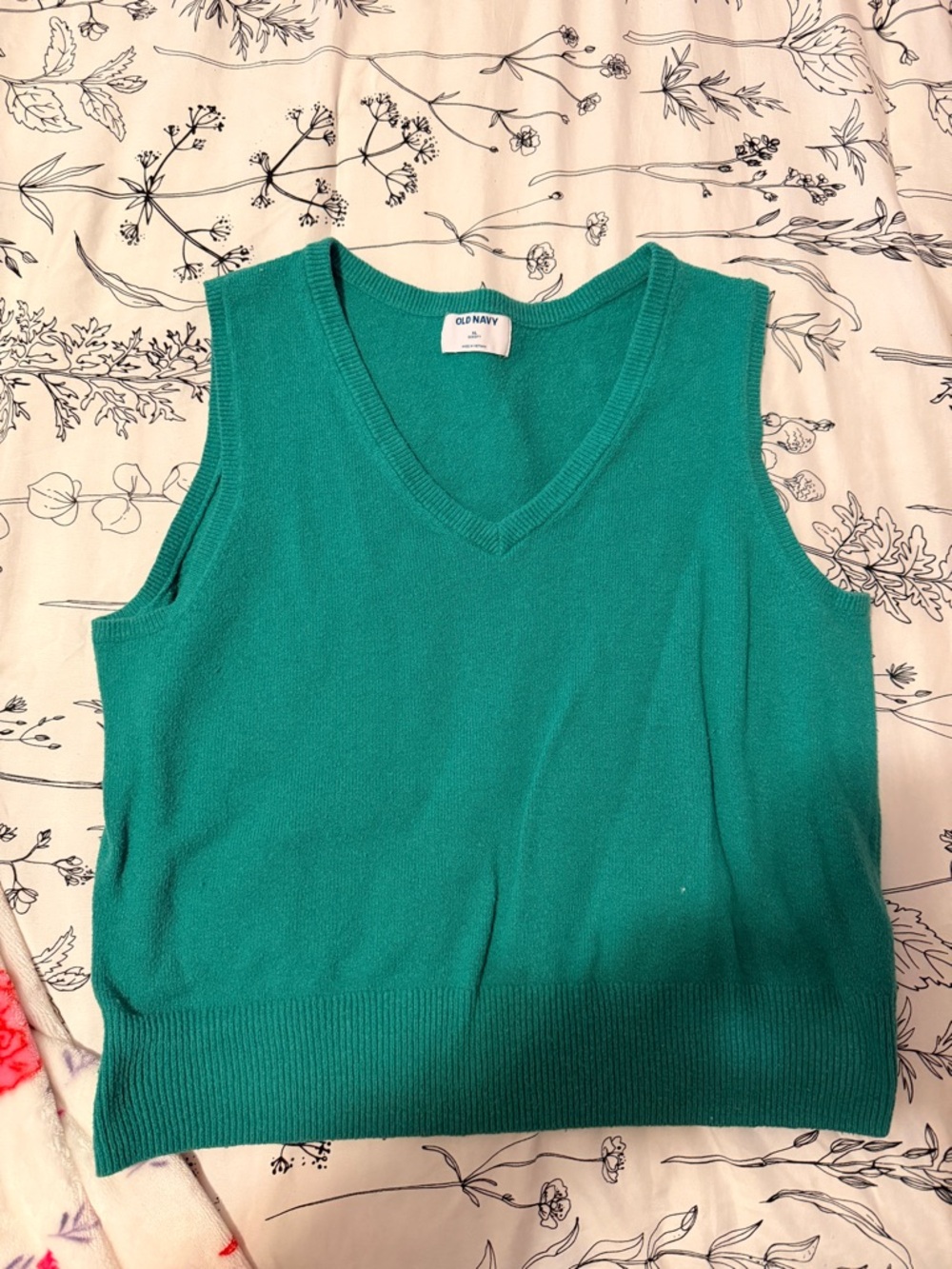 Old Navy Teal Green V-Neck Knit Sweater Vest
